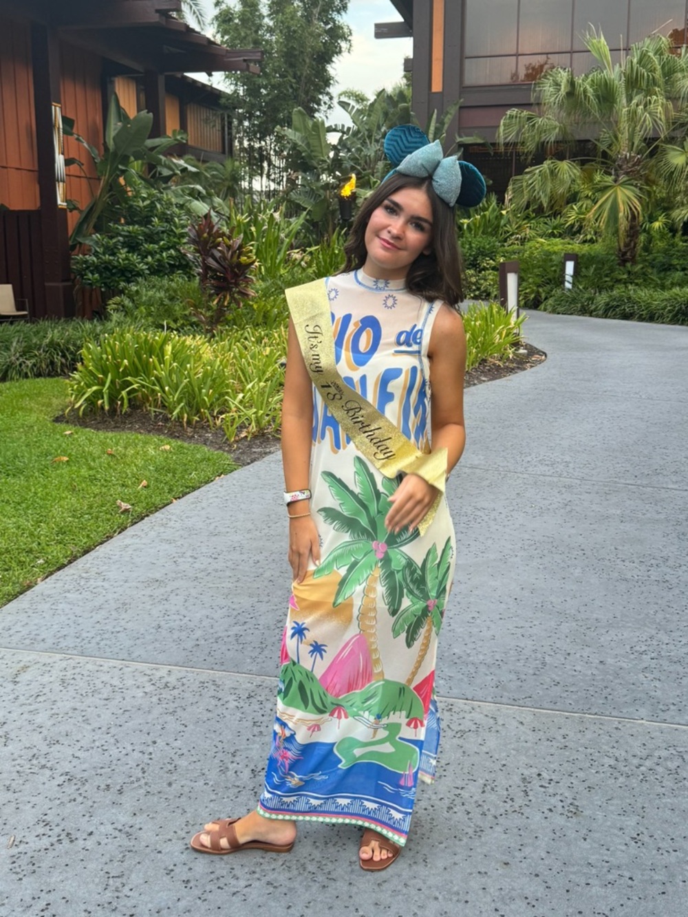 Farm Rio Mesh Printed Maxi Dress - Picture 2 of 5